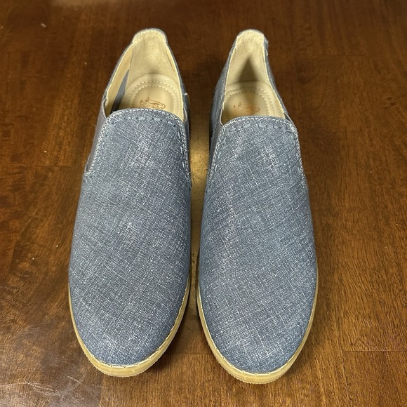 Hush Puppies Chardon Slip On Shoes Womens 9 M Blue Chambray Comfort Flats Casual - Picture 3 of 11